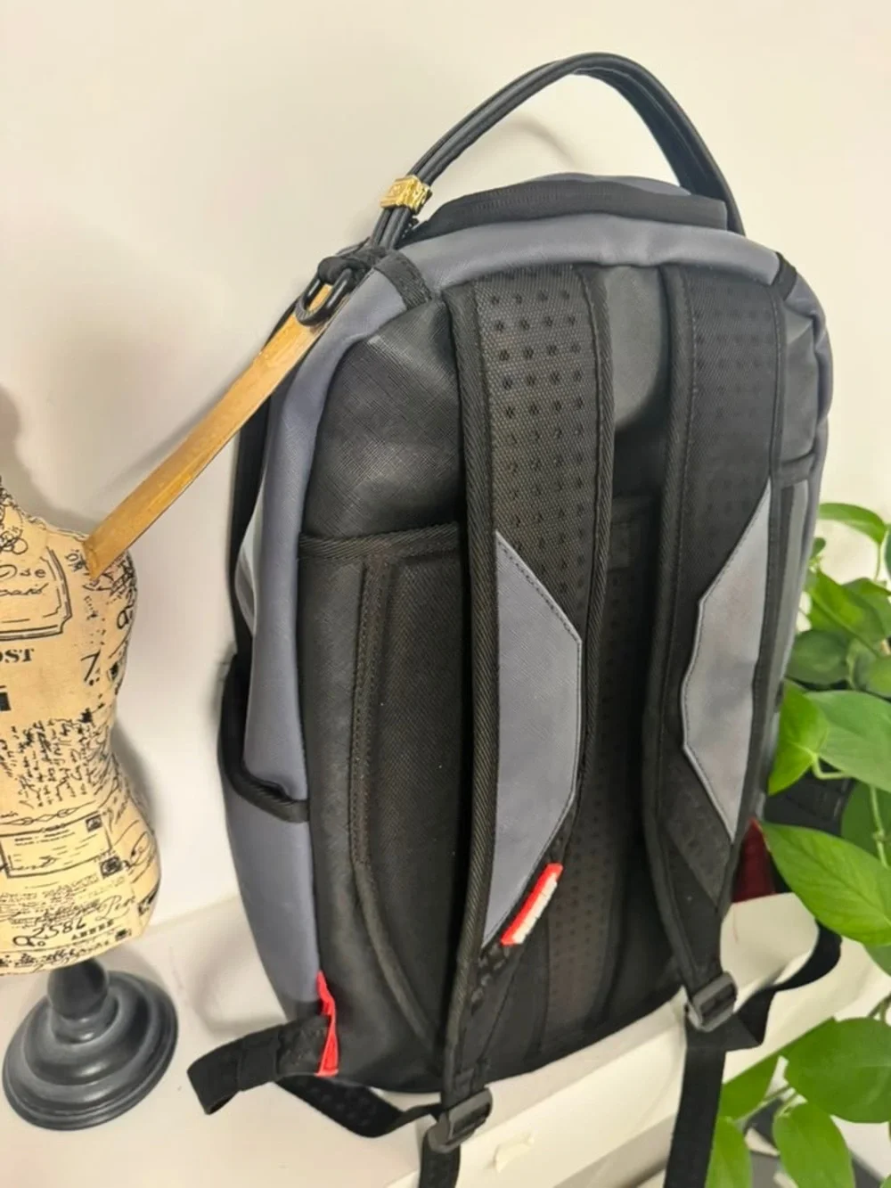 Sprayground Shark Mouth Gray Blue Backpack Limited Edition